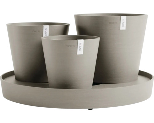 Blumentopf Ecopots Dubai Kunststoff 56,5 x 56,5 x 30,7 cm braun