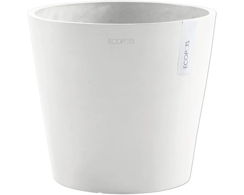 Blumentopf Ecopots Amsterdam Kunststoff Ø 27,3 cm 30 x 30 x 25,4 cm weiß Weißer Pflanztopf aus Kunststoff