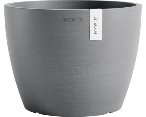 Blumentopf Ecopots Stockholm Kunststoff Ø 21,5 cm 23,3 x 23,3 x 17,7 cm grau Grauer Ecopots Blumentopf