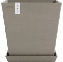 Blumentopf Ecopots Rotterdam Kunststoff Ø 23 cm 25 x 25 x 24,6 cm braun