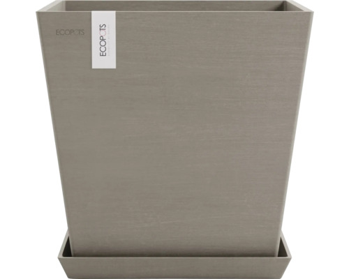 Vierckiger Pflanzkübel mit Untersetzer