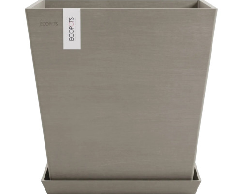 Vierckiger Pflanzkübel mit passendem Untersetzer