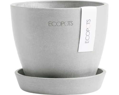 Blumentopf Ecopots Antwerp Mini Kunststoff Ø 10,1 cm 11,5 x 11,5 x 10,1 cm grau