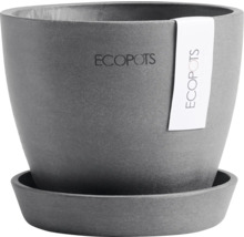 Blumentopf Ecopots Antwerp Mini Kunststoff Ø 10,1 cm 11,5 x 11,5 x 10,1 cm grau