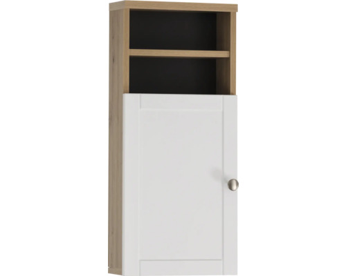 Unterschrank Möbelpartner Jesper BxHxT 30.3x70x25.4 cm artisan eiche-mattweiß Hängeschrank mit offener Ablage und einer Tür