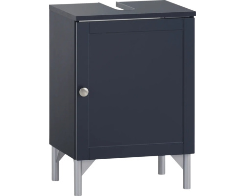 Waschbeckenunterschrank Möbelpartner Jesper BxHxT 40.3x58.5x32 cm nachtblau Waschbeckenunterschrank mit einer Tür und Füßen