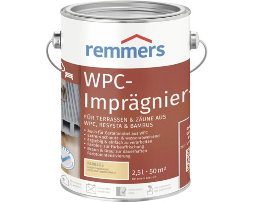 WPC Imprägnierung Imprägnieröl Bambusöl farblos 2,5 l Remmers WPC Imprägnierung für Terrassen und Zäune in einer 2,5 Liter Dose