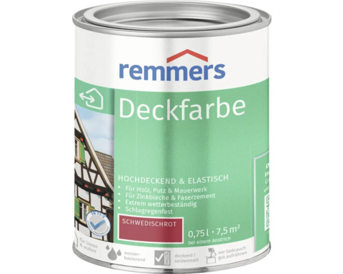 Remmers Deckfarbe Holzfarbe schwedenrot 750 ml