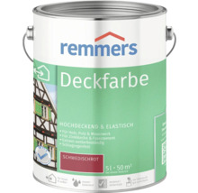 Remmers Deckfarbe im Metalleimer, 5 Liter Gebindegröße, geeignet für Holz, Putz und Mauerwerk