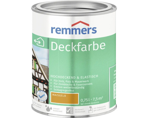 Remmers Deckfarbe Holzfarbe maisgelb 750 ml Remmers Deckfarbe, Gebinde mit 0,75 Liter Inhalt für Innen und Aussen