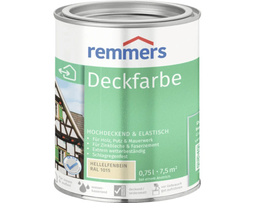 Remmers Deckfarbe Holzfarbe hellelfenbein 750 ml