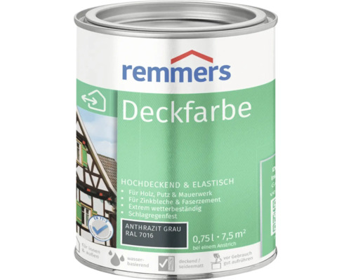 Remmers Deckfarbe Holzfarbe RAL 7016 anthrazitgrau 750 ml