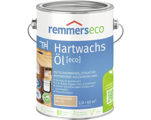 Remmers eco Hartwachsöl intensiv-weiß 2,5 l