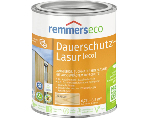 Remmers eco Dauerschutzlasur farblos 750 ml Farbloser Dauerschutz Lack von Remmers Eco in einer Dose