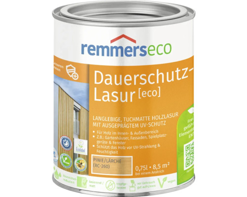 Remmers eco Dauerschutzlasur pinie lärche 750 ml Dose Holzlasur Dauerschutz von Remmers Eco, 0,75 Liter