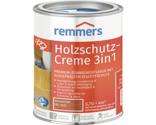 Remmers Holzschutzcreme Mahagoni 750 ml Remmers Holzschutz Creme 3in1 Mahagoni Dose