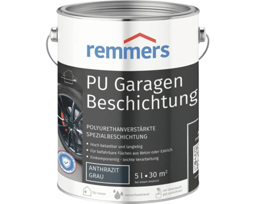 Remmers PU Garagenbeschichtung Anthrazitgrau Matt 5 L | HORNBACH