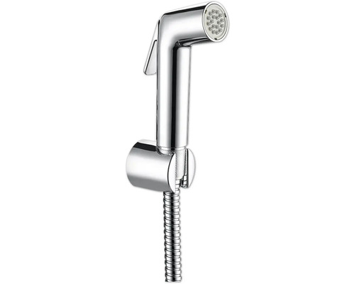form&style Bidetbrause Set SHATTAF rund Ø 30 mm inkl. Brauseschlauch 1200 mm chrom Bidet-Brause mit Wandhalterung und Brauseschlauch