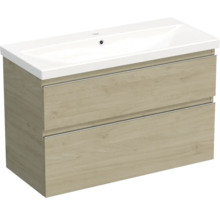 Waschtischunterschrank mit zwei Schubladen und Waschbecken