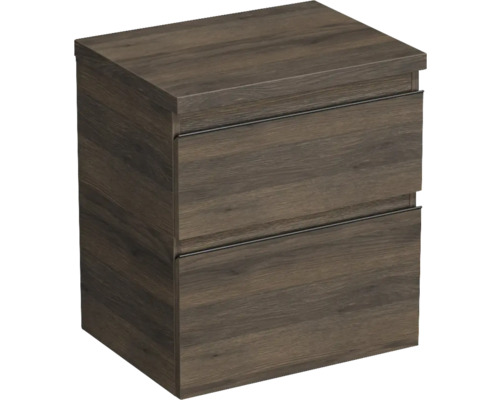 Waschtischunterschrank Jungborn TRENTA BxHxT 56,7 x 64,6 cm x 44,5 cm Frontfarbe eiche holzdekor TRE DESK 60 2Z B 25