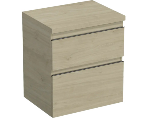 Jungborn Waschtischunterschrank TRENTA BxHxT 56,7 x 64,6 x 44,5 cm Frontfarbe eiche holzdekor TRE DESK 60 2Z B 70