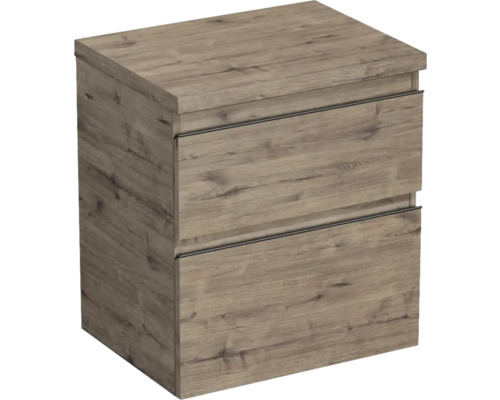 Waschtischunterschrank Jungborn TRENTA BxHxT 56,7 x 64,6 cm x 44,5 cm Frontfarbe eiche holzdekor TRE DESK 60 2Z B D370