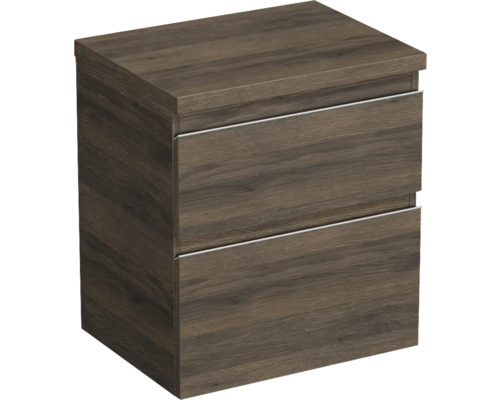 Waschtischunterschrank Jungborn TRENTA BxHxT 56,7 x 64,6 cm x 44,5 cm Frontfarbe eiche holzdekor TRE DESK 60 2Z S 25