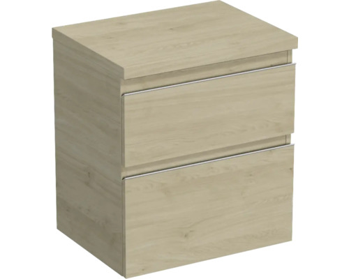 Waschtischunterschrank Jungborn TRENTA BxHxT 56,7 x 64,6 cm x 44,5 cm Frontfarbe eiche holzdekor TRE DESK 60 2Z S 70