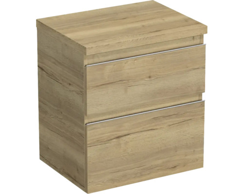 Waschtischunterschrank Jungborn TRENTA BxHxT 56,7 x 64,6 cm x 44,5 cm Frontfarbe eiche holzdekor TRE DESK 60 2Z S 80