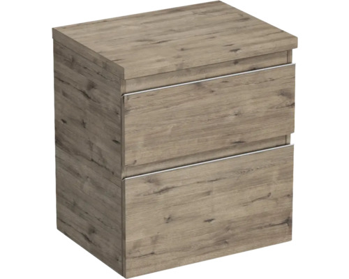 Waschtischunterschrank Jungborn TRENTA BxHxT 56,7 x 64,6 cm x 44,5 cm Frontfarbe eiche holzdekor TRE DESK 60 2Z S D370