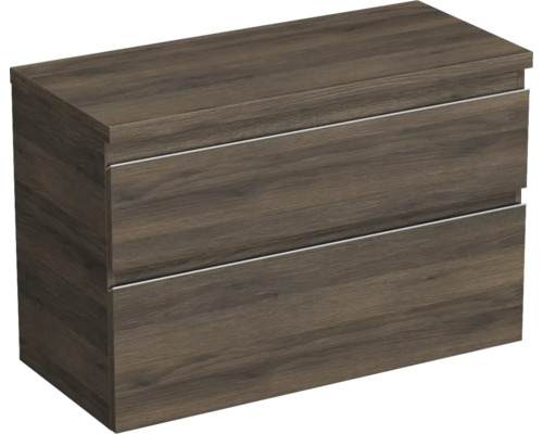 Jungborn Waschtischunterschrank TRENTA BxHxT 96,7 x 64,6 x 44,5 cm Frontfarbe eiche holzdekor TRE DESK 100 2Z S 25