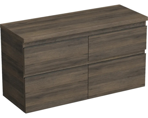 Waschtischunterschrank Jungborn TRENTA BxHxT 116,7 x 64,6 cm x 44,5 cm Frontfarbe eiche holzdekor TRE DESK 120D 4Z B 25