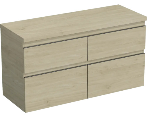 Jungborn Waschtischunterschrank TRENTA BxHxT 116,7 x 64,6 x 44,5 cm Frontfarbe eiche holzdekor TRE DESK 120D 4Z B 70