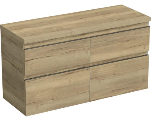 Waschtischunterschrank Jungborn TRENTA BxHxT 116,7 x 64,6 cm x 44,5 cm Frontfarbe eiche holzdekor TRE DESK 120D 4Z B 80