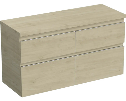 Waschtischunterschrank Jungborn TRENTA BxHxT 116,7 x 64,6 cm x 44,5 cm Frontfarbe eiche holzdekor TRE DESK 120D 4Z S 70