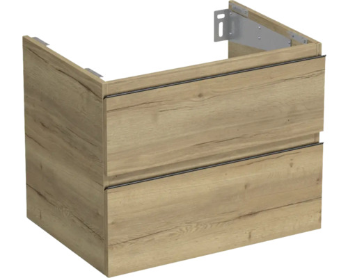 Waschtischunterschrank Jungborn TRENTA BxHxT 70 x 56 cm x 49,8 cm Frontfarbe eiche holzdekor TRE DESK SS 70 2Z B 80