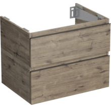 Waschtischunterschrank aus Holz mit zwei Schubladen
