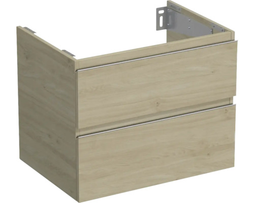 Waschtischunterschrank Jungborn TRENTA BxHxT 70 x 56 cm x 49,8 cm Frontfarbe eiche holzdekor TRE DESK SS 70 2Z S 70