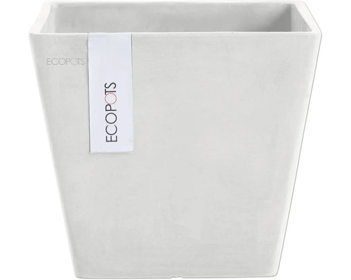 Blumentopf Ecopots Rotterdam Kunststoff Ø 18,3 cm 20,3 x 20,3 x 17,8 cm weiß