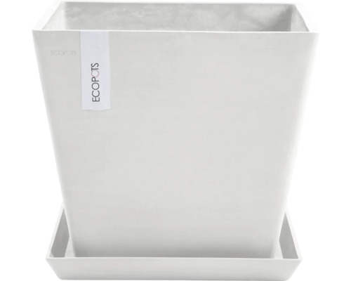 Quadratischer Pflanztopf mit passendem Untersetzer