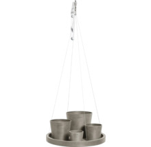 Untersetzer Ecopots hängend Kunststoff Ø 33 cm x 36 x 3 cm braun