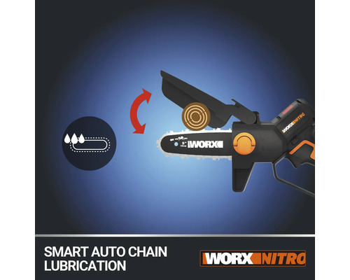 Automatische Kettenschmierung der Akku-Kettensäge