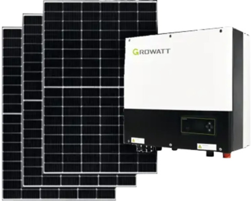 PV-Komplettanlage DAH 5 kWp inkl. notstromfähigen Hybrid-Wechselrichter + Zubehör für Trapezblechdach 12 Module-0