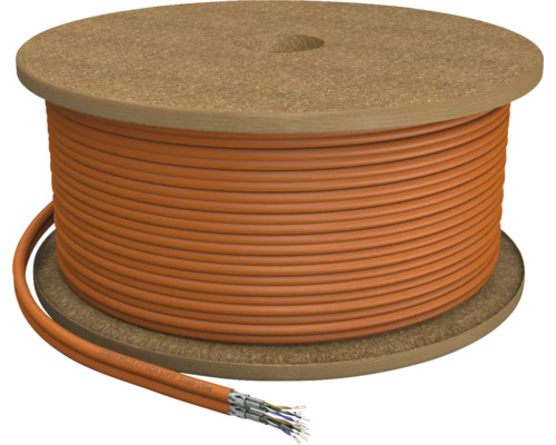 Auf einer Spule aufgewickeltes Glasfaserkabel