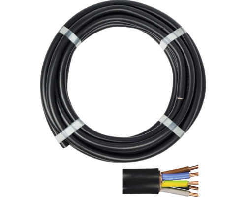 Starkstrom Erdkabel NYY-J 5x1,5 Mm² – 10 Meter Schwarz – Für Erdverlegung, Außenbereich Und Feuchte Umgebungen