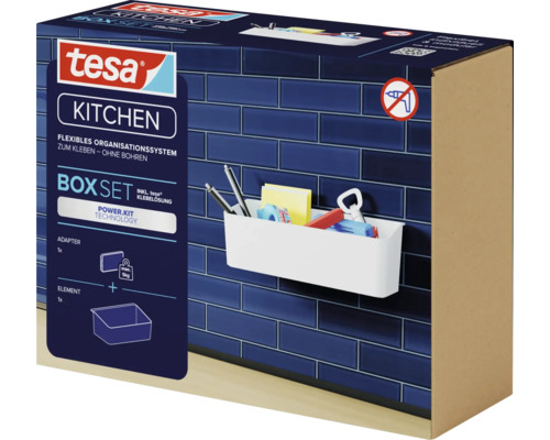 Tesa Küchenbox Set zur flexiblen Organisation ohne Bohren, Verpackung