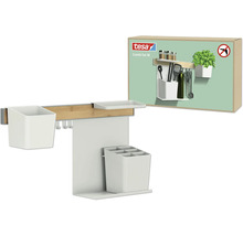 Tesa Combi Set M Küchenutensilien-Organizer mit Regal und Hakenleiste