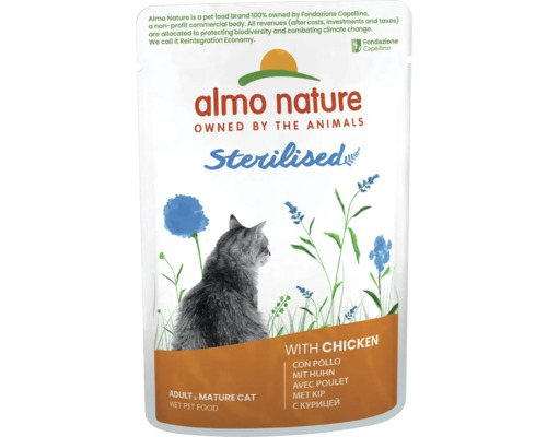 Katzenfutter nass almo nature Holistic Sterilised Huhn 70 g