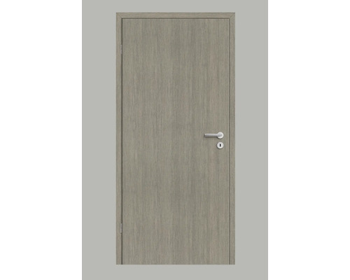 Pertura Zimmertür Yori CPL Masera Hellgrau aufrecht 86x198,5 cm Links Graue Innentür mit Griff