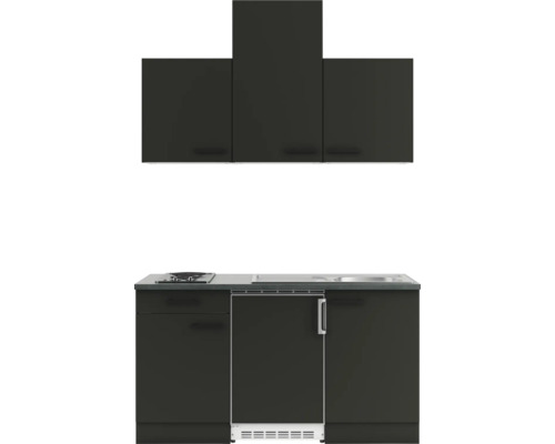 Modulare Küche mit Spüle, Kochfeld und Schränken